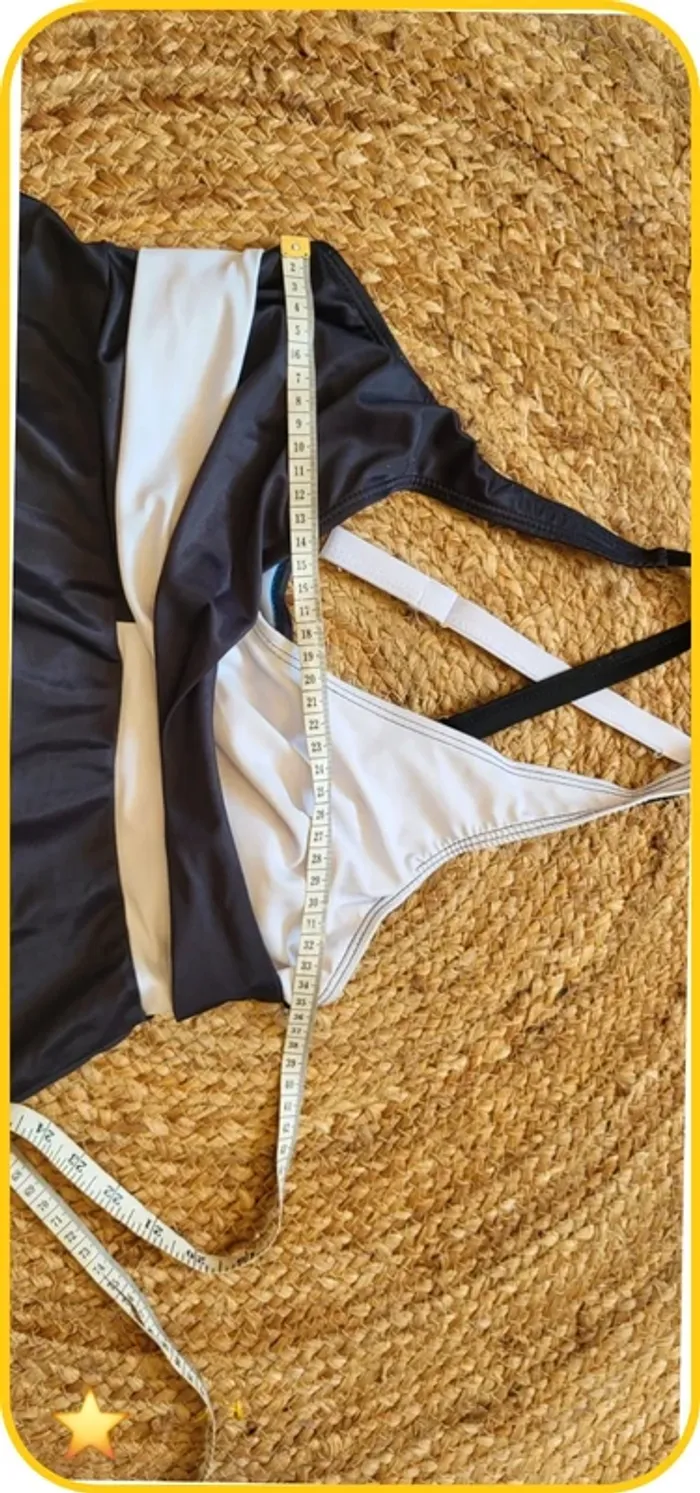 Maillot de bain 1 pièce Denater – Taille M – Très bon état - Noir et Blanc - photo numéro 3