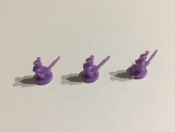Figurine infanterie x3 violet pièce détachée jeu de société Risk la conquête du monde Parker #A54