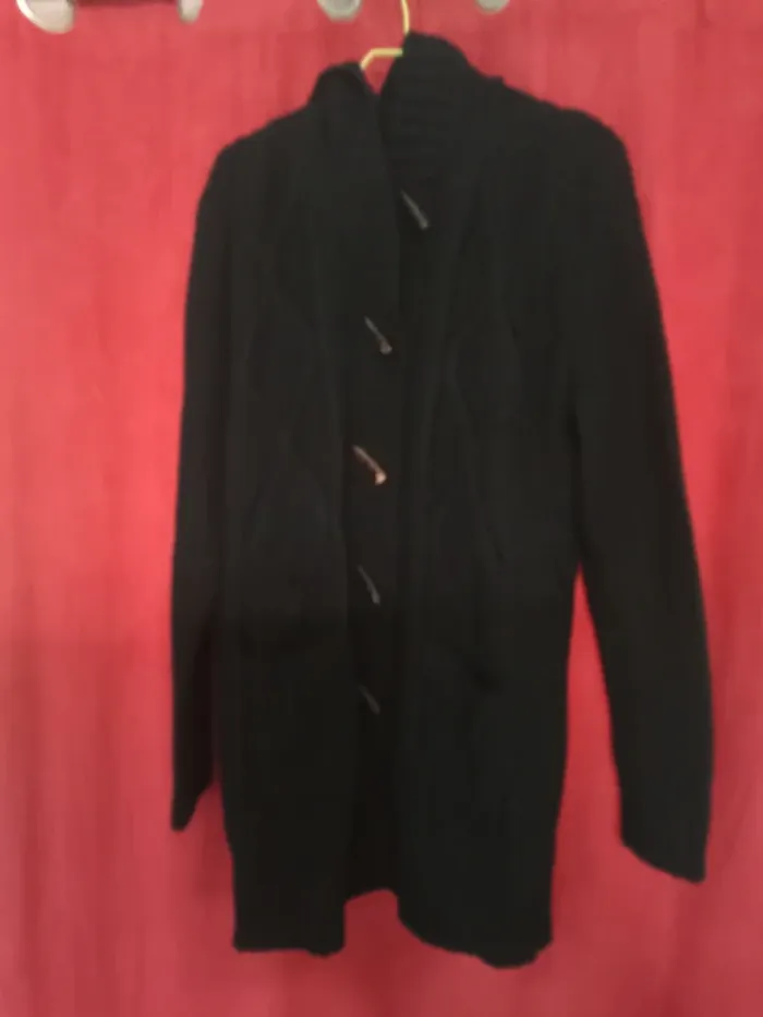 Gilet molletonné à l intérieur avec capuche et ceinture taille unique (96)