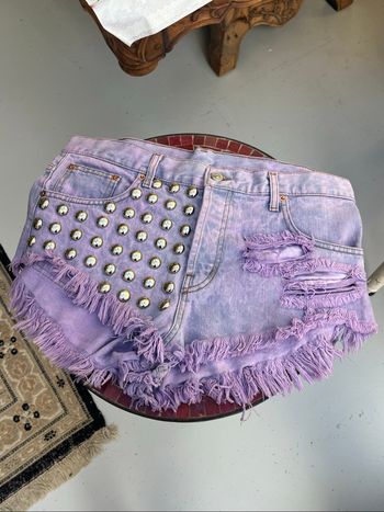 Short tie dye violet cloux grunge tumblr festival coachella runwaydreamz