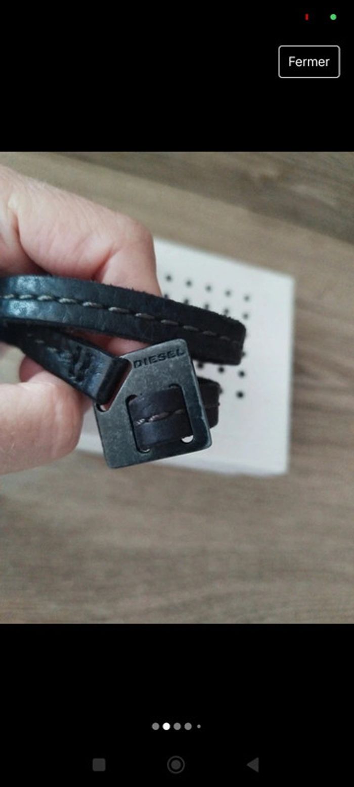 Bracelet cuir diesel - photo numéro 2