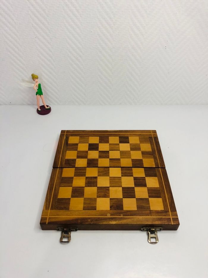 Plateau échiquier pliable de voyage en bois (sans les pions) - photo numéro 4