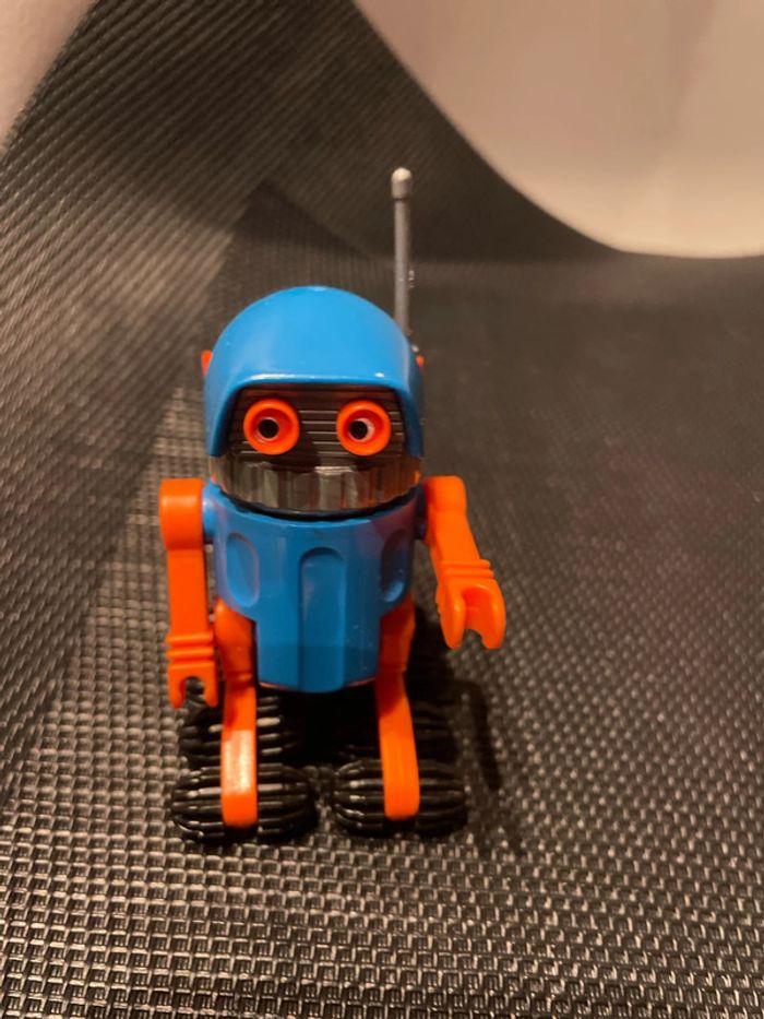 Playmobil figurine robot bleu et orange série espace - photo numéro 2
