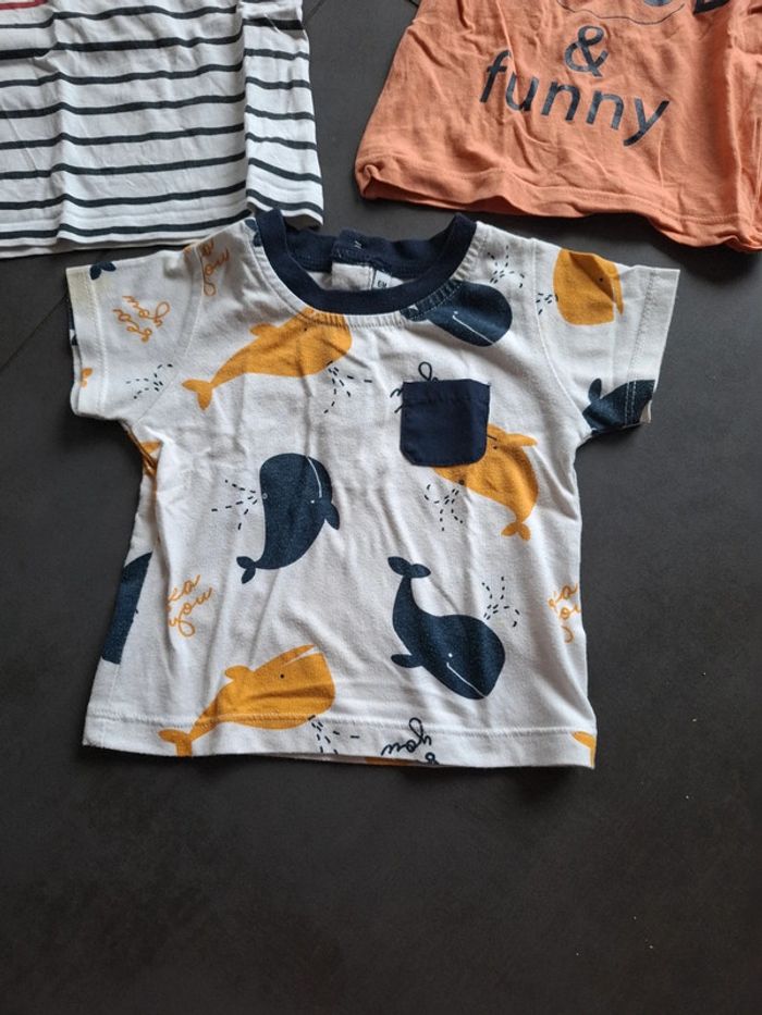 Lot de 3 tee-shirt marque terre de marins mots d'enfants 6 mois - photo numéro 2