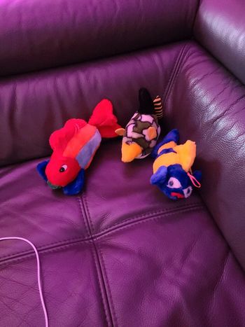 Lot 3 peluches poisson