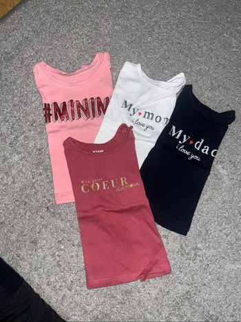Lot de 4 petits tee shirt