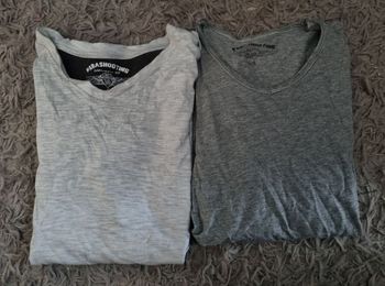 Lot 2 T-shirt gris taille S