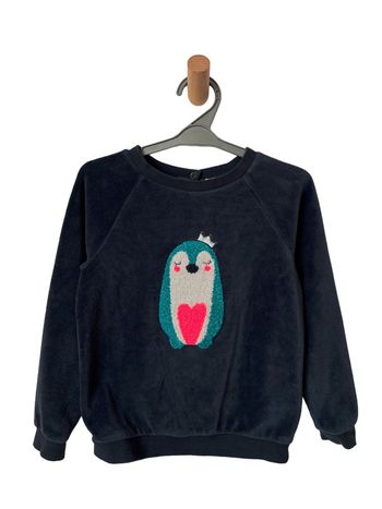 Haut de pyjama en velours gris (haut seul) - DPAM 6 ans