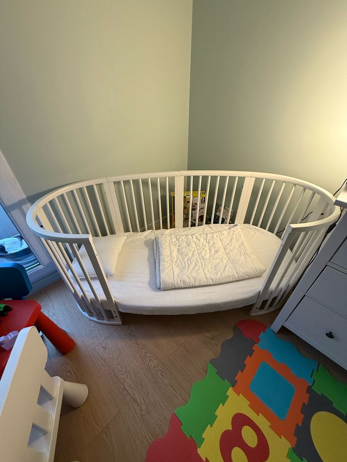 Lit sleepi stokke + extension junior + matelas junior