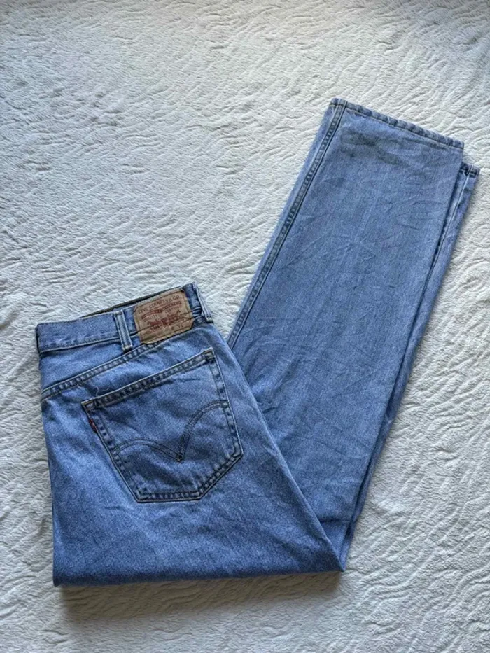 Jean Levi’s 505 Straight Fit droit Homme unisexe bleu clair taille haute 2000s Rare US W38 L32 XL48