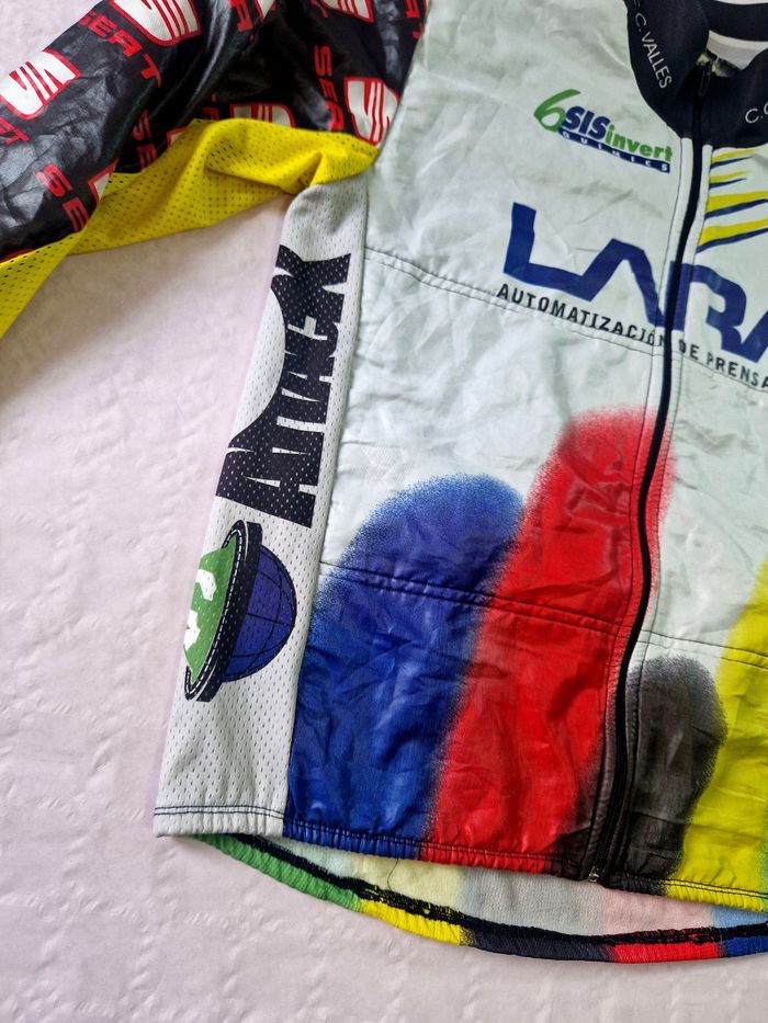 Veste cyclisme vintage , C.C Valles , sponso Seat , taille M - photo numéro 7