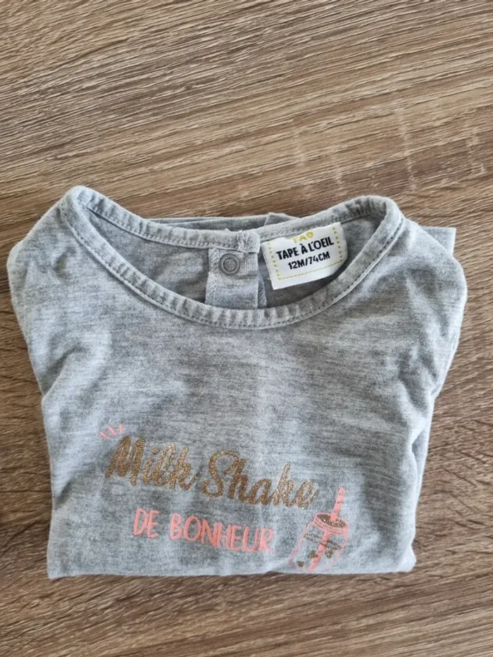 L'eau de 3 t-shirt manches longues fille marque Tape à l'oeil - photo numéro 3
