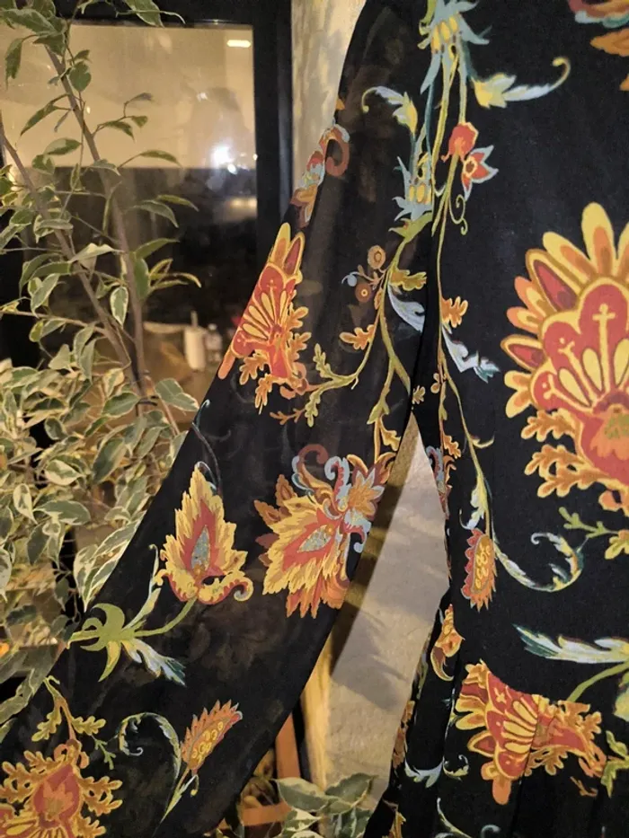 Robe à manches longues fleurie only taille 38 - photo numéro 3