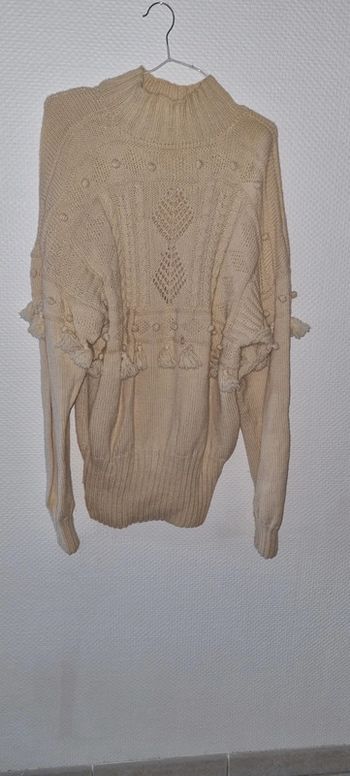 Pull en grosse maille fait main taille 40 / L