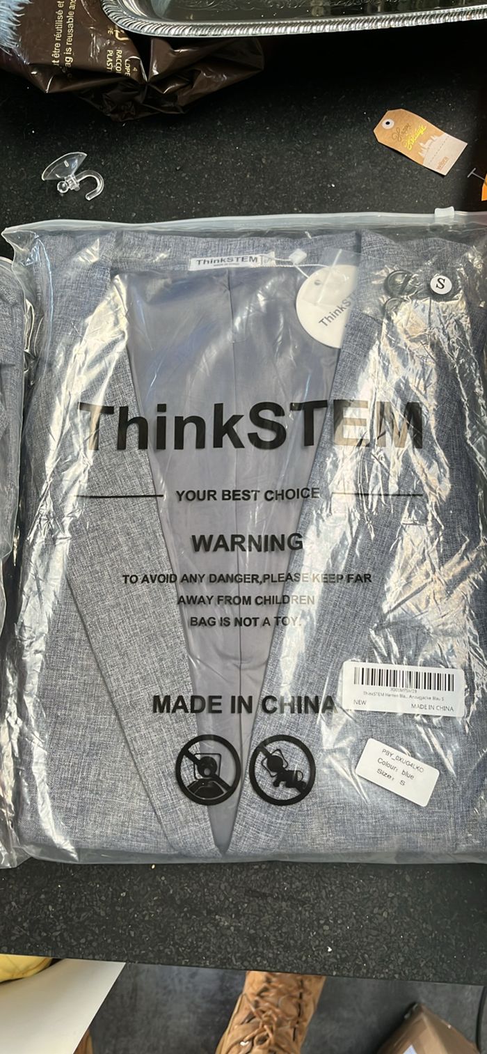 Veste blazer neuve bleu gris - photo numéro 4