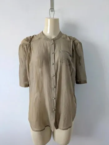 Chemisier d'été beige soie et coton - Liu Jo - taille 42