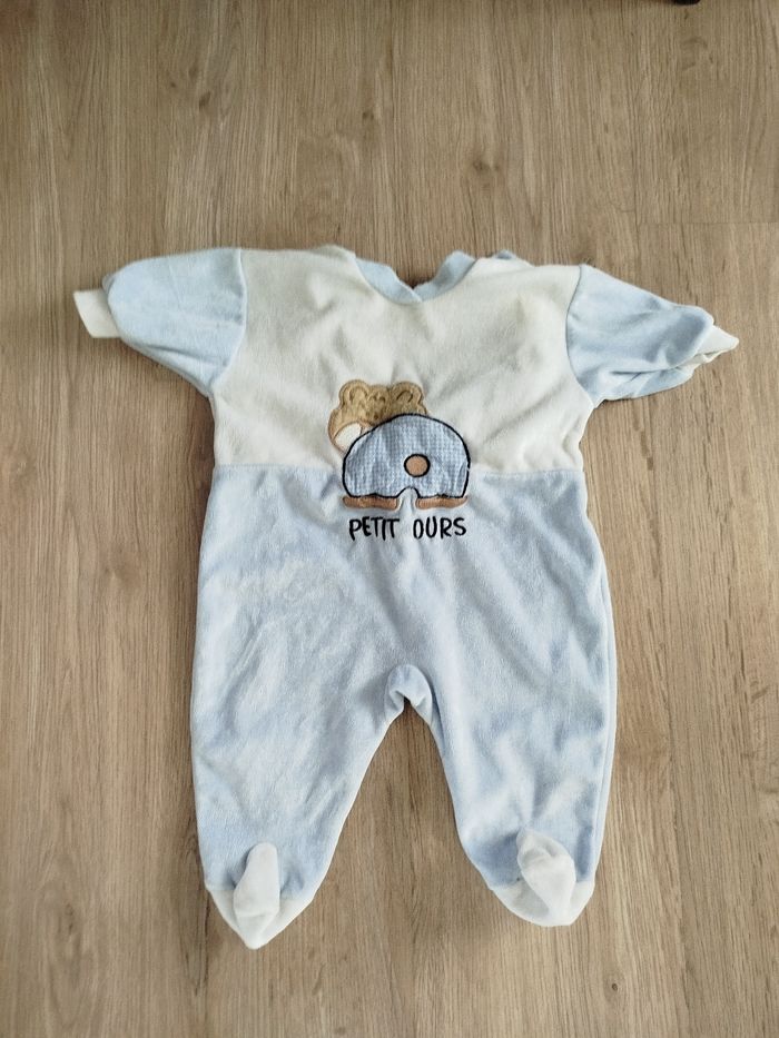 Pyjama velours bébé 3 mois