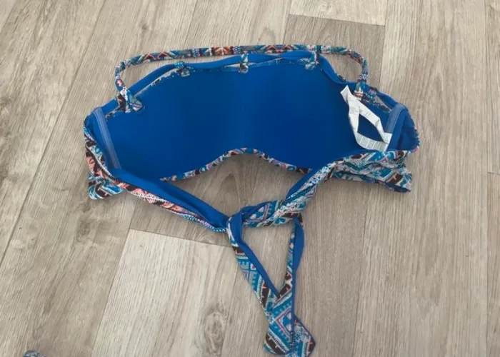 Calzedonia ensemble deux pièces maillot de bain bleu imprime femme bikini été Femme - photo numéro 5