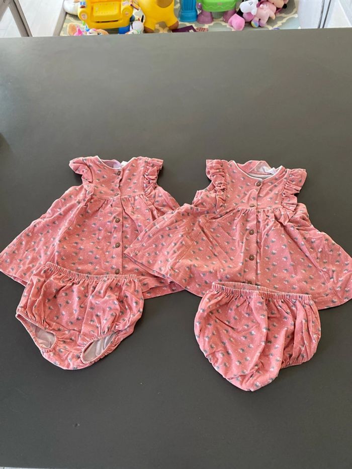 Lot de 2 robes et culottes obaibi 6 mois