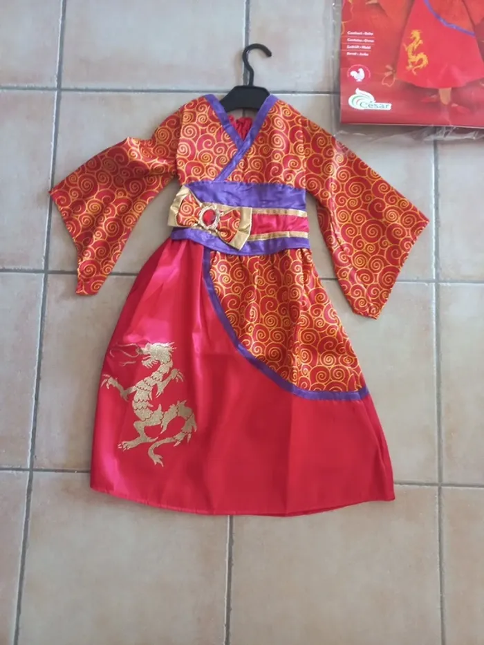 Déguisement robe chinoise taille 3-5 ans - photo numéro 2
