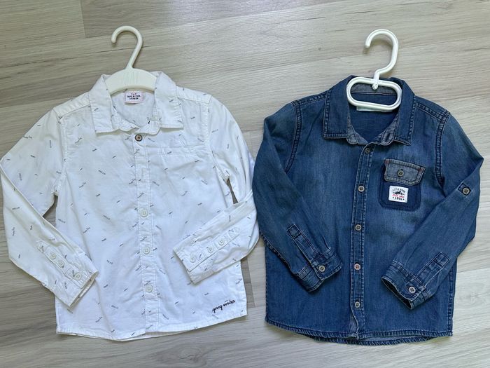 Lot 3 ans garçon 1 coupe vent & 2 chemises - photo numéro 7