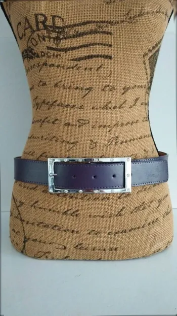 Ceinture violette boucle strass taille 85 cm