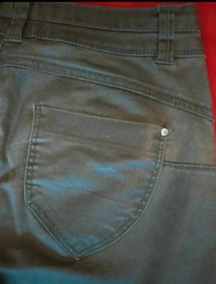 Jean stretch gris effet huilé taille xs - photo numéro 6