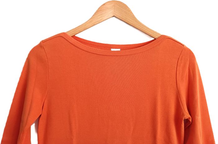 T shirt orange manches 3/4. Camaieu. Taille 1 / 36 / 38 - photo numéro 2