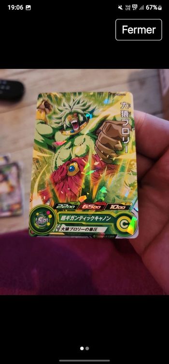 Lot carte dragon ball super heroes 