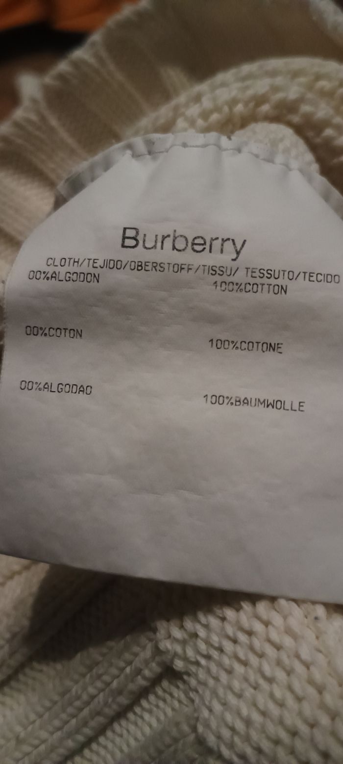 Pull Jersey Burberry London Size S/M Blanc Crème Coton - photo numéro 9
