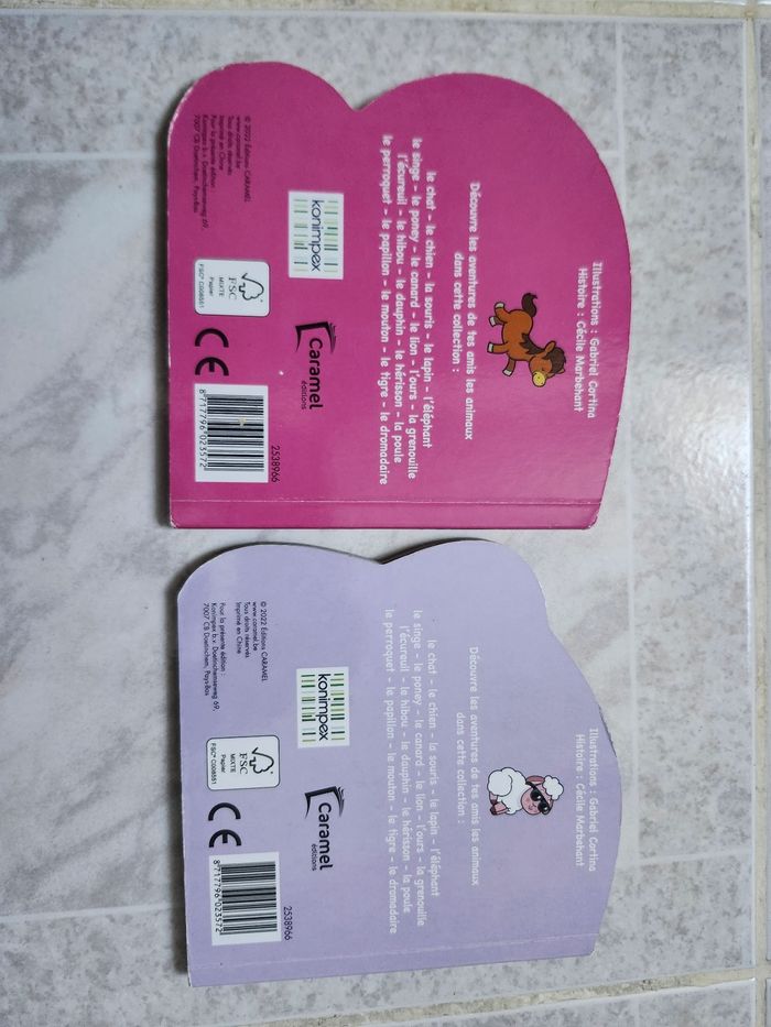 Lot de deux petits livres animaux poney mouton enfant bébé - photo numéro 2