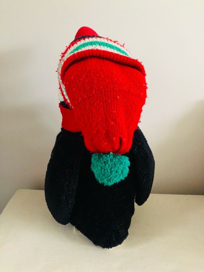 Peluche pingouin manchot décoration noël vintage - photo numéro 3