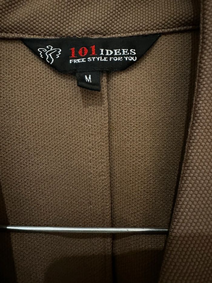 Veste blazer uni cintré camel taille M - photo numéro 3