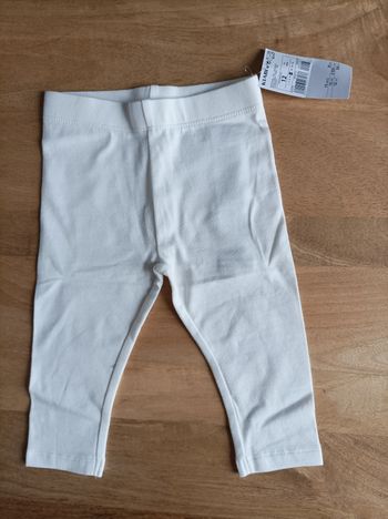 Legging uni blanc neuf 12 mois