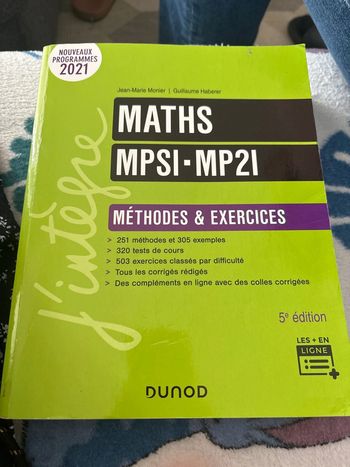 Maths Mpsi-Mp2I