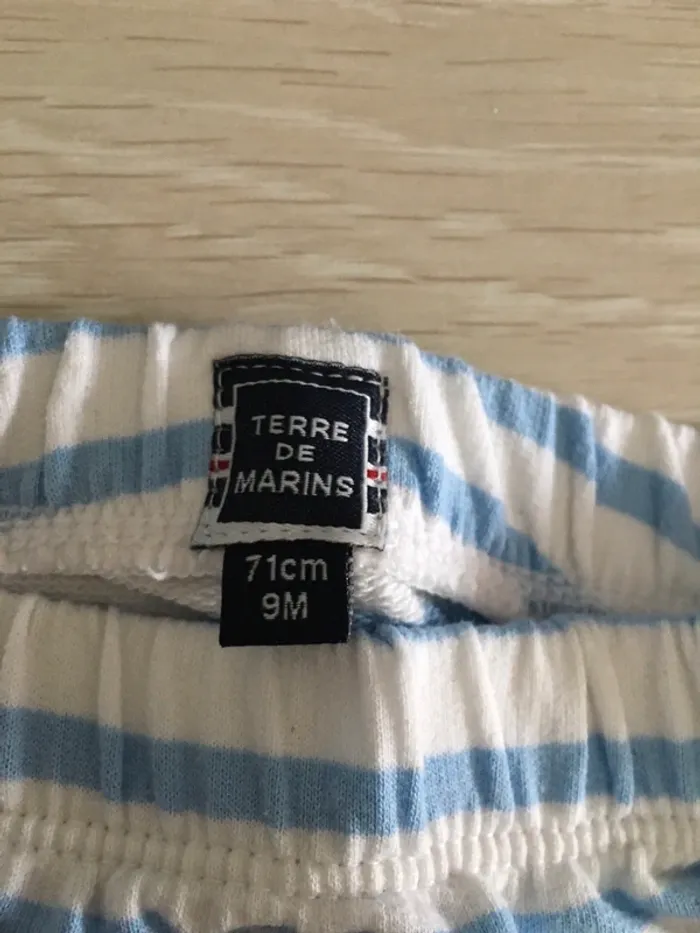 Ensemble short t-shirt 9 mois terre de marin - photo numéro 5
