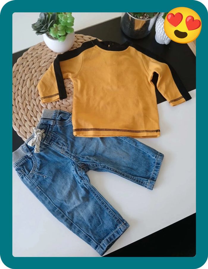 Ensemble Tape à l'oeil Garçon Taille 3 mois🌿🦁 - photo numéro 4