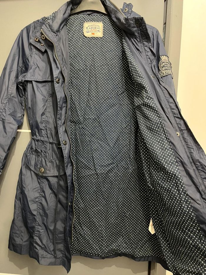 Imperméable coupe vent femme Kaporal M 38 bleu marine k-way kway - photo numéro 12