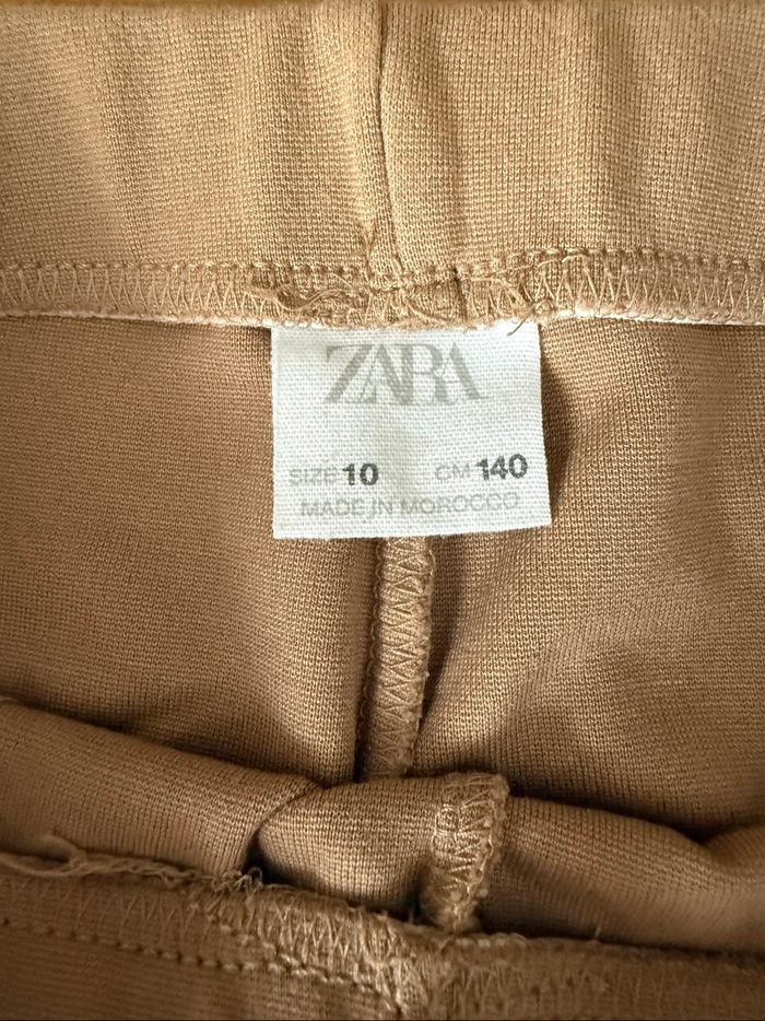 Pantalon façon legging beige foncé Zara 10 ans - photo numéro 3