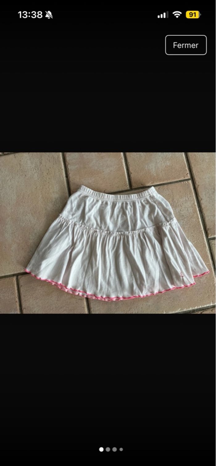 Jupe à volants rosé marque petit bateau taille 6 ans