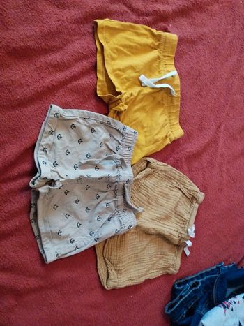 Lot 3 short 6-9mois