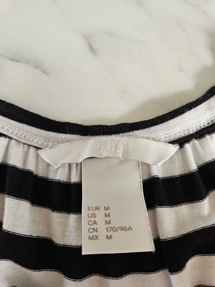 Robe d'été légère H&M – Rayures Marinières taille M - photo numéro 4