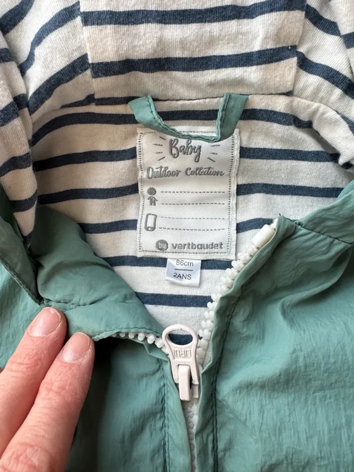 K-way veste coupe vent Verbaudet 2 ans - photo numéro 2