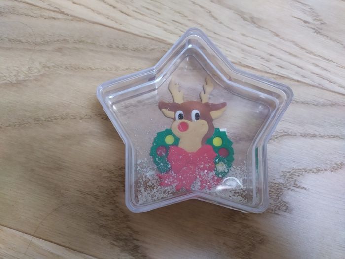 Lot de 4 boules à neige de Noël en forme d'étoile - photo numéro 2