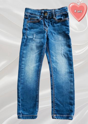 Pantalon jean bleu fille 4 ans