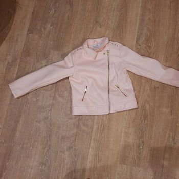 Veste en simili cuir rose