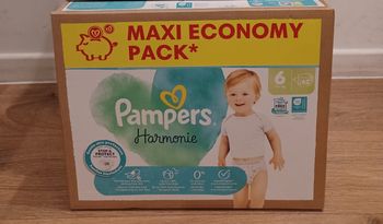 1 carton Pampers harmonie MaxiEcoPack Taille 6 - carton de 62 couches