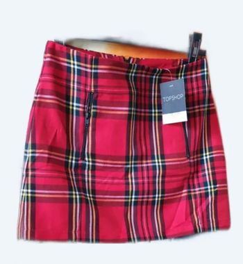 Neuve mini jupe à carreaux rouge top Shop 52€