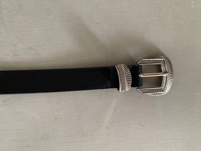 Ceinture femme double boucle noire et argentée - photo numéro 9