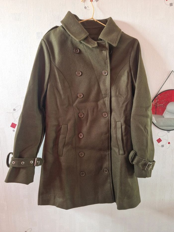Magnifique manteau femme Kaki Neuf T M